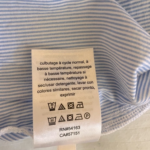 Tommy Hilfiger Blue and White Sriped Blouse Size: S - Picture 4 of 6